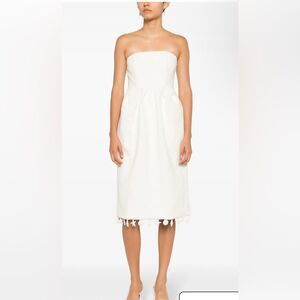 Adriana Degreas La Mer Strapless Midi Dress NWT P/S